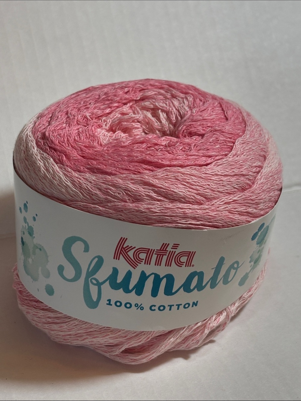 Sfumato Pink Cotton yarn